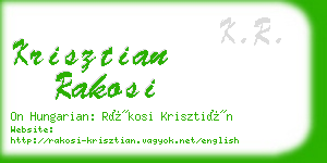 krisztian rakosi business card